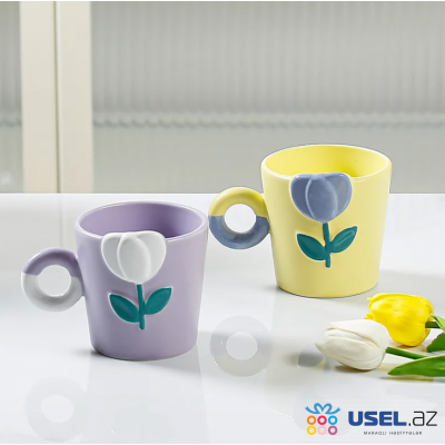 Ceramic mug - Tulip 3D